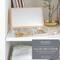 Simplify Bamboo Lid & Mirror Clear 5 Compartment Organizer
